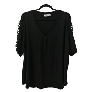 Black 89th & Madison Women's Short-Sleeve Top